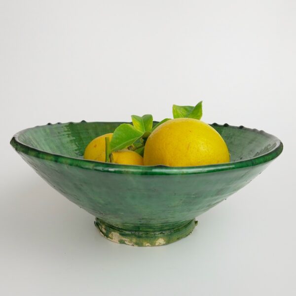 grüne Keramik Servierschale - Marokko-3457