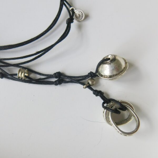 Kette mit Berber Silberperle und ovalem Silber-Ring-2798