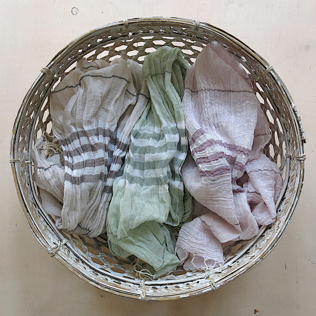 Schal feine Baumwolle mit Streifen