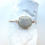 Gehäkeltes Armband mit Einzel Lünette Edelstein – Bild 13