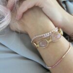 Edles Armband mit verschiedenen Lünette Edelsteinen