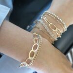 Armband aus größeren plated Gold Ovalen – Bild 2