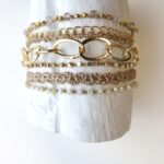 Armband aus größeren plated Gold Ovalen – Bild 5