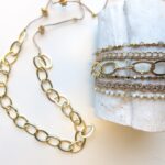 Armband aus größeren plated Gold Ovalen – Bild 9