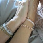 Gehäkeltes Armband Edelsteinkettchen