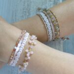 Gehäkeltes Armband Edelsteinkettchen – Bild 3