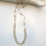 Gehäkelte Kette mit größeren plated Gold Ovalen – Bild 7