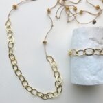 Armband aus größeren plated Gold Ovalen – Bild 10