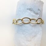 Armband aus größeren plated Gold Ovalen – Bild 7