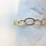 Armband aus größeren plated Gold Ovalen – Bild 4